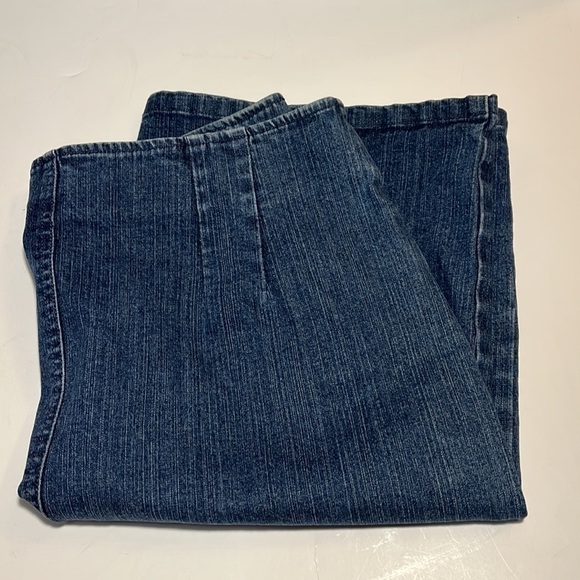 Denim Mini Petite Skirt Talbots Blue Jean Fitted Skirt Women’s 12p - Picture 11 of 11